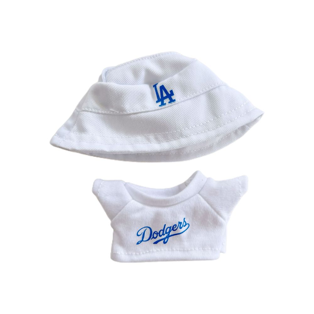 Labubu Doll Clothes LA Sportswear Set with Hoodie and Bucket Hat Labubu Outfit Dodgers Style Doll Not Included