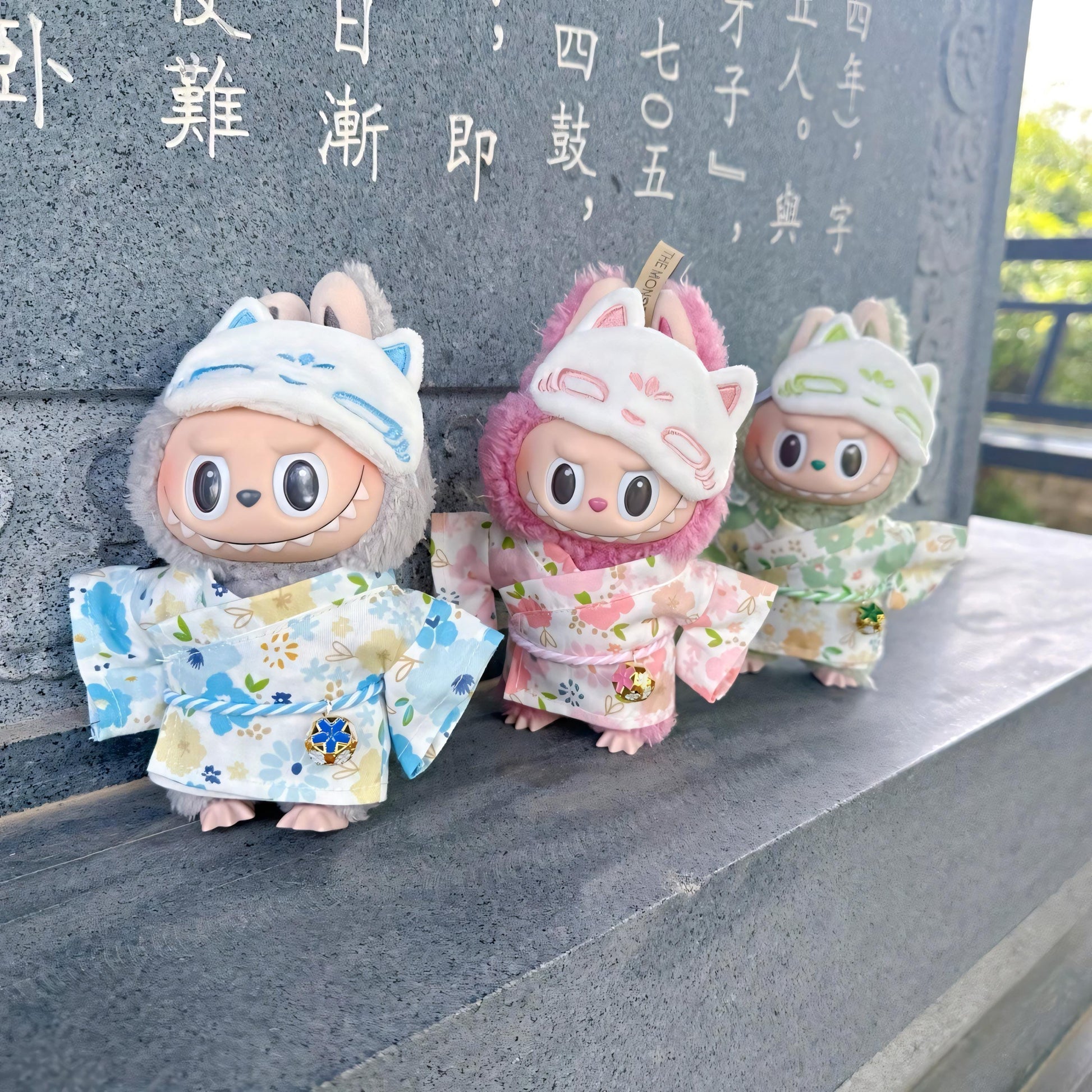Labubu Doll Clothes Handmade Yukata Outfit Set Japanese Kimono Style Labubu Accessory Doll Not Included