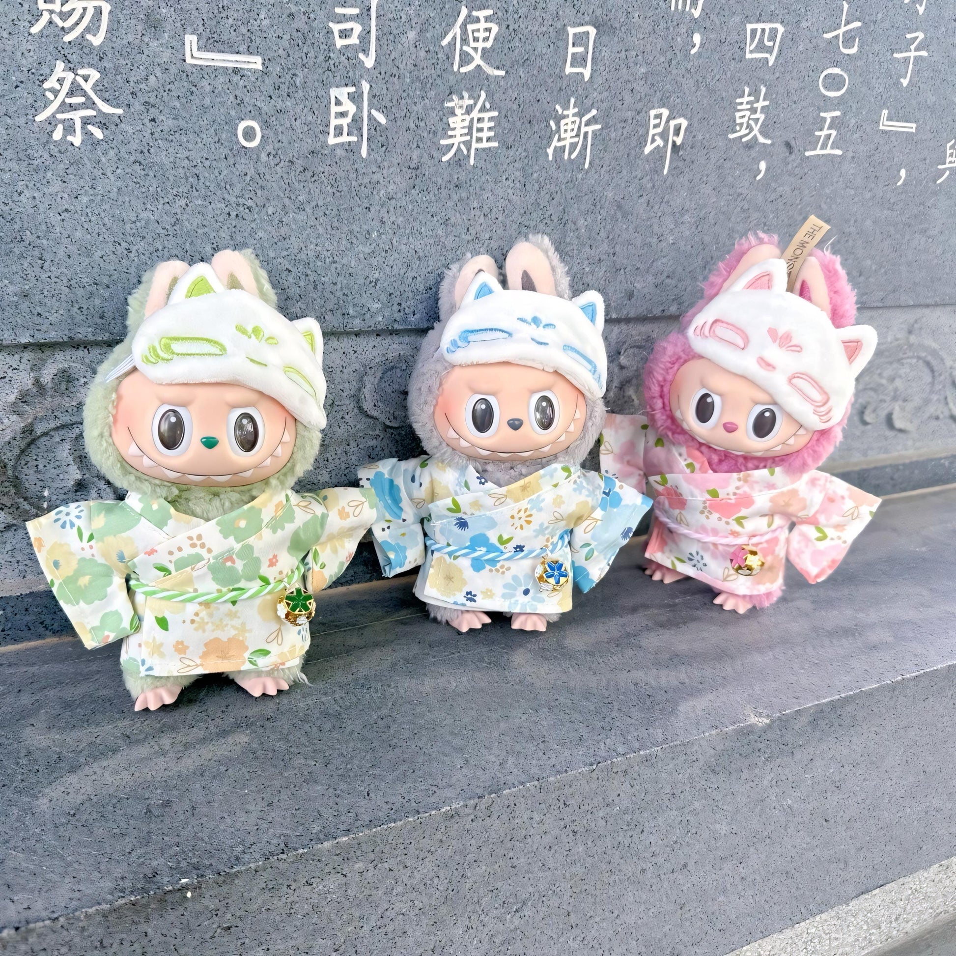 Labubu Doll Clothes Handmade Yukata Outfit Set Japanese Kimono Style Labubu Accessory Doll Not Included