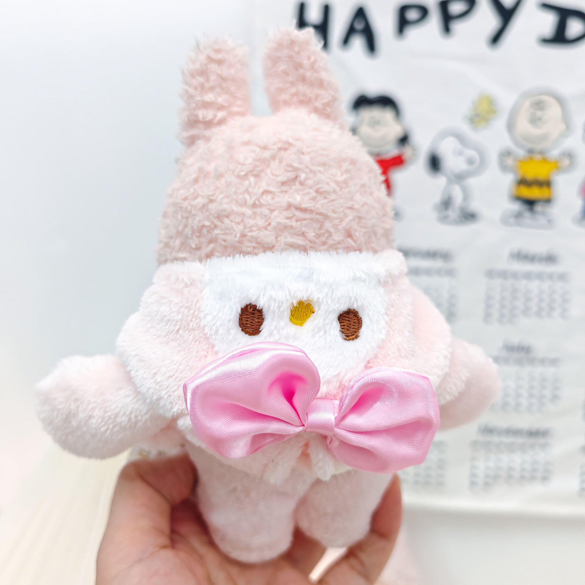 Labubu Doll Clothes Soft Fluffy Bunny Hoodie Romper with Button Detail Labubu Accessory Cozy Style Doll Not Included