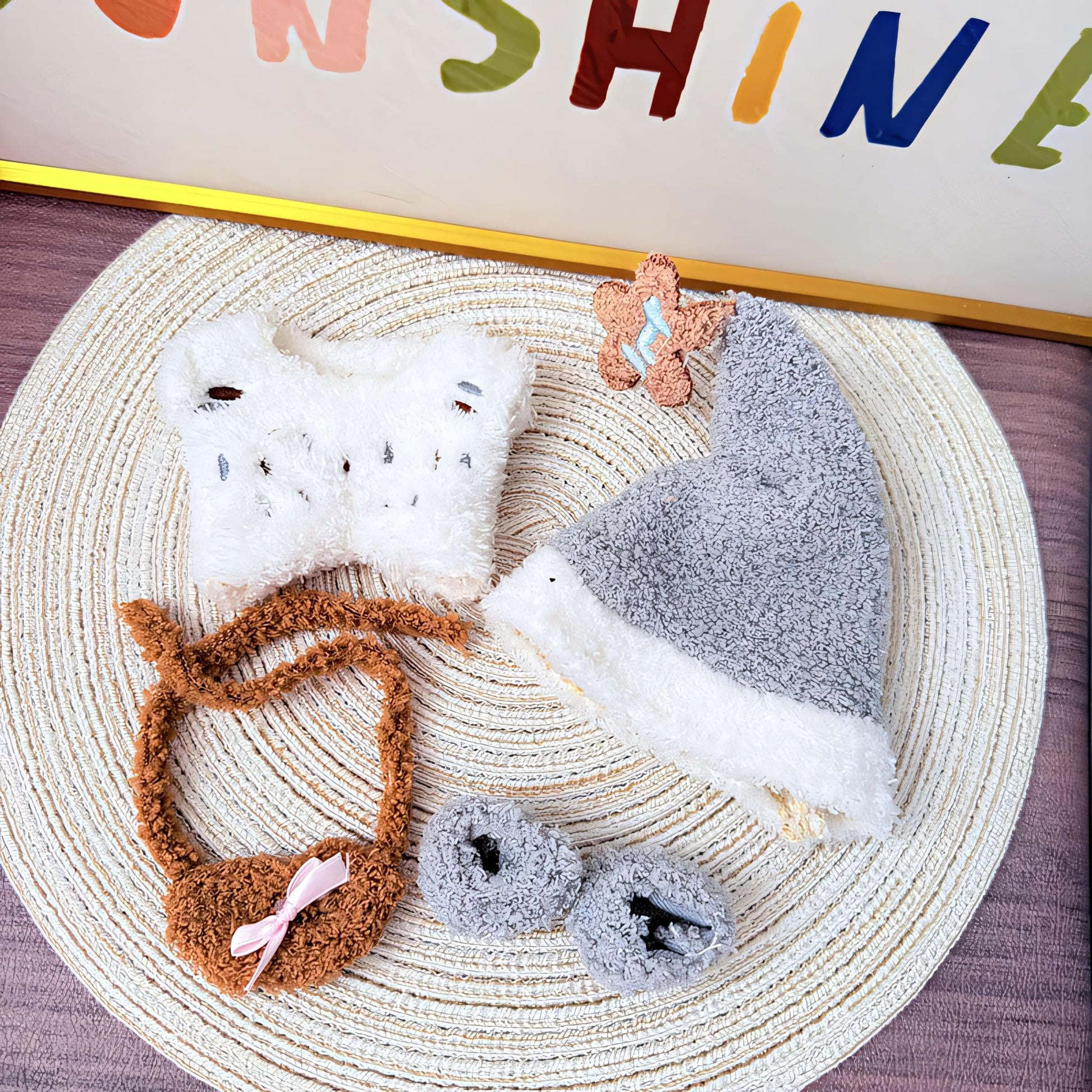 Labubu Doll Clothes Cozy Pajama Set with Star Hat and Fuzzy Jumpsuit Dreamy Winter Loungewear Style Labubu Accessory Doll Not Included