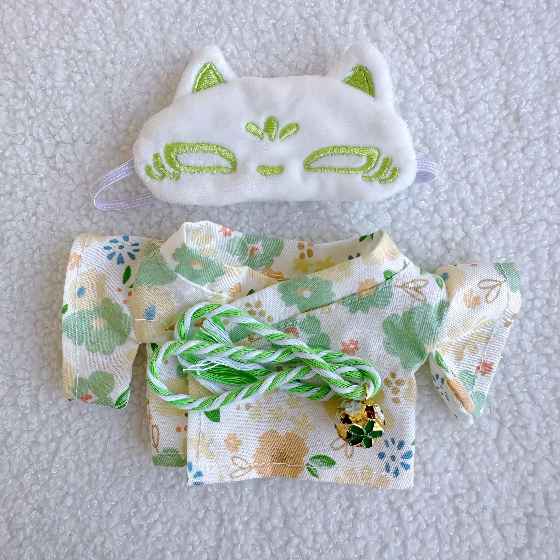 Labubu Doll Clothes Handmade Yukata Outfit Set Japanese Kimono Style Labubu Accessory Doll Not Included