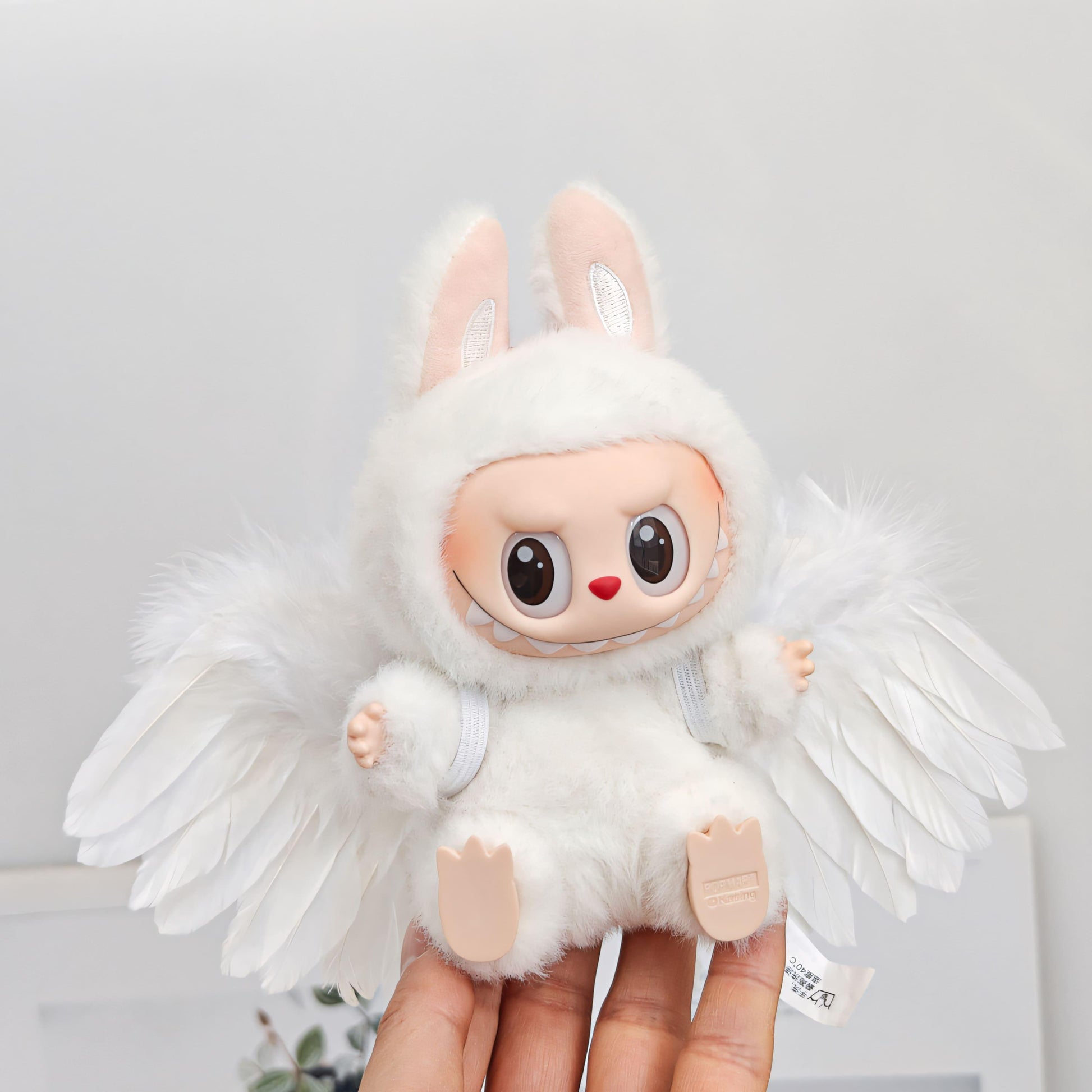 Labubu Doll Clothes White Black Angel Feather Wings Labubu Accessory Doll Not Included